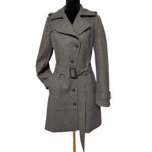 Banana Republic Charcoal Belted Trench Coat